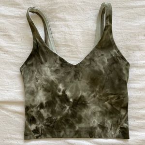 Lululemon Align Tank Size 0 in Army Green Camo with pads included